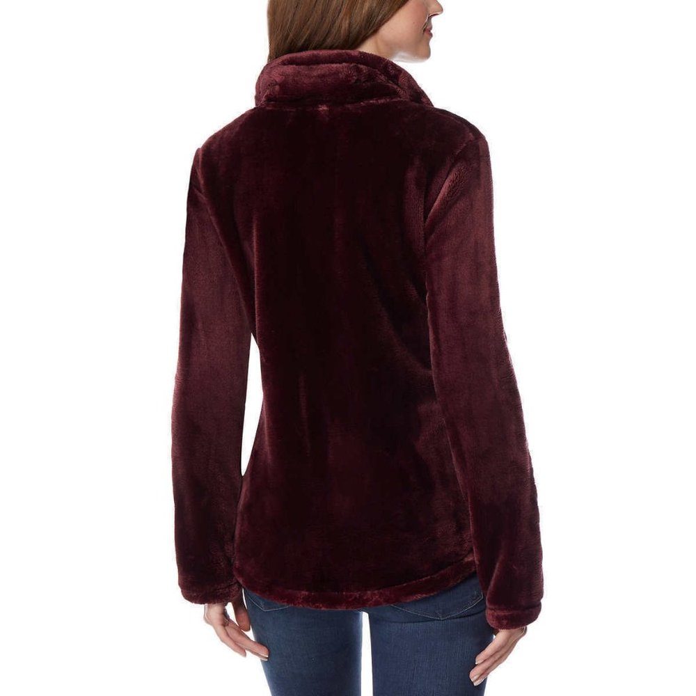 32 Degrees Women's Plush Faux Fur Full Zip Jacket - Picture 4 of 7